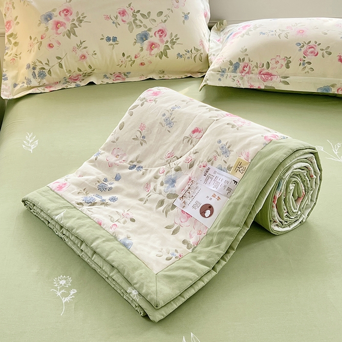 91家纺网 家纺一手货源 找家纺 VIP被业 2026新款新疆棉里外棉全棉空调被夏被夏凉被四件套 红昭愿