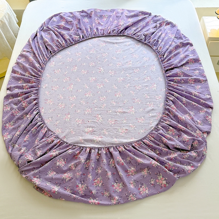 91家纺网 家纺一手货源 找家纺 九诺家纺 2026春夏新款丝柔棉小清新单床笠床罩保护套床笠单件床笠三件套 一见倾心