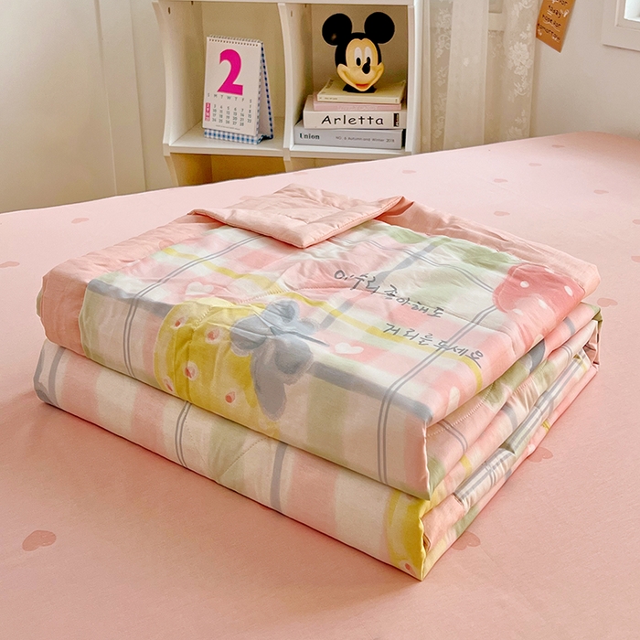 91家纺网 家纺一手货源 找家纺 VIP被业 2026新款新疆棉里外棉全棉空调被夏被夏凉被四件套 简单爱