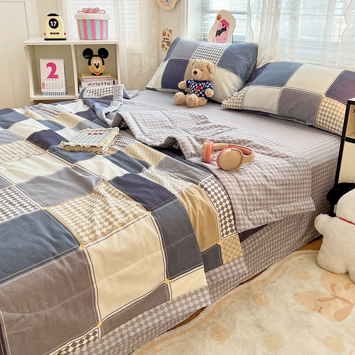 91家纺网 家纺一手货源 找家纺 VIP被业 2026新款新疆棉里外棉全棉空调被夏被夏凉被四件套 梦空间