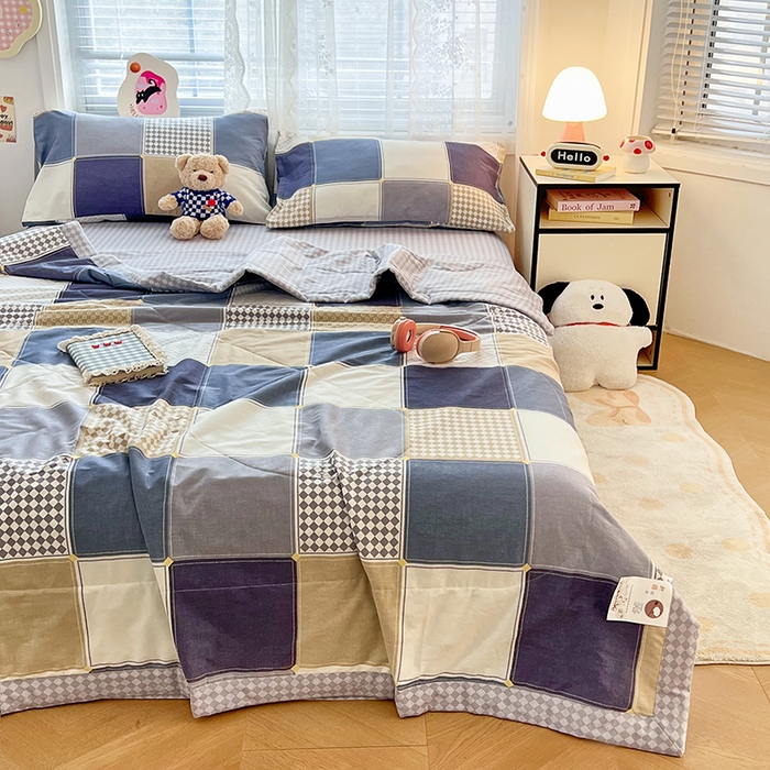 91家纺网 家纺一手货源 找家纺 VIP被业 2026新款新疆棉里外棉全棉空调被夏被夏凉被四件套 梦空间