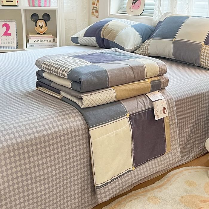 91家纺网 家纺一手货源 找家纺 VIP被业 2026新款新疆棉里外棉全棉空调被夏被夏凉被四件套 梦空间