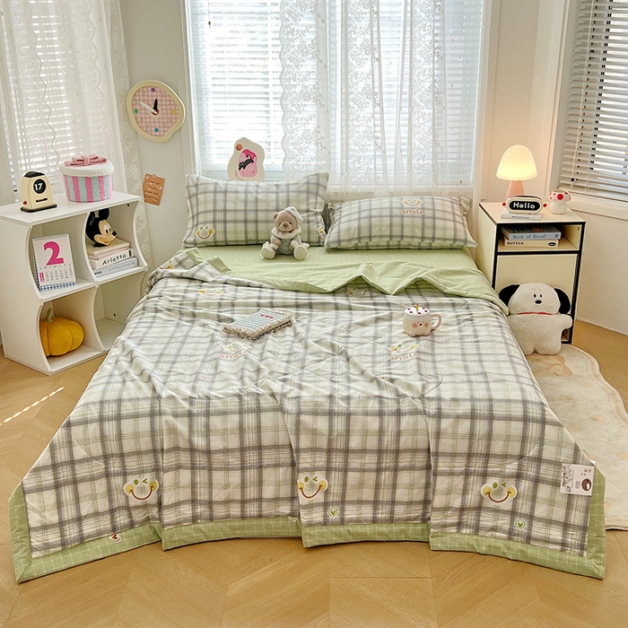 91家纺网 家纺一手货源 找家纺 VIP被业 2026新款新疆棉里外棉全棉空调被夏被夏凉被四件套 人生路