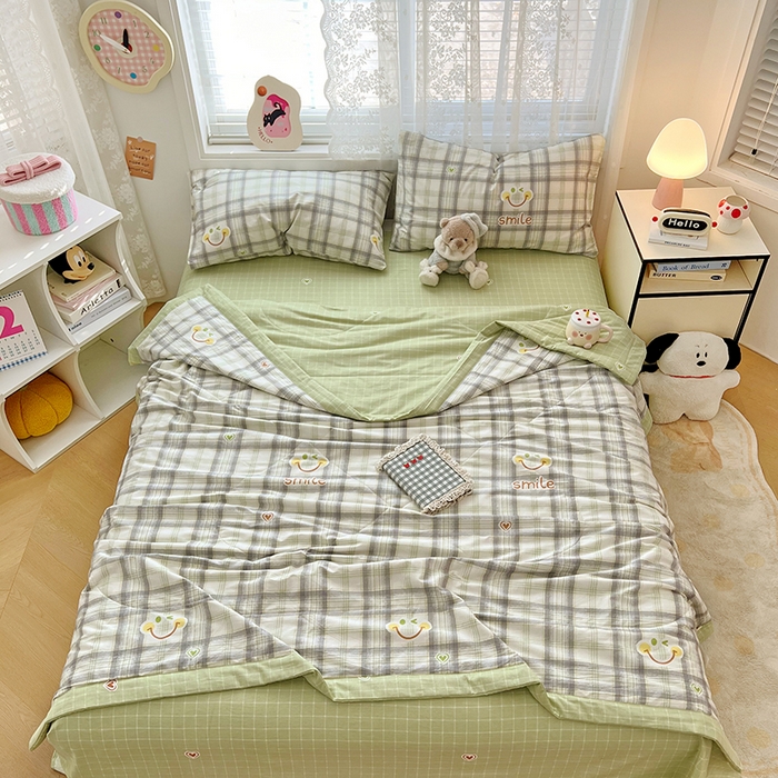 91家纺网 家纺一手货源 找家纺 VIP被业 2026新款新疆棉里外棉全棉空调被夏被夏凉被四件套 人生路