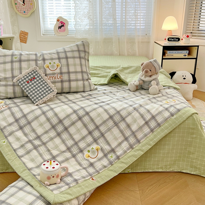 91家纺网 家纺一手货源 找家纺 VIP被业 2026新款新疆棉里外棉全棉空调被夏被夏凉被四件套 人生路