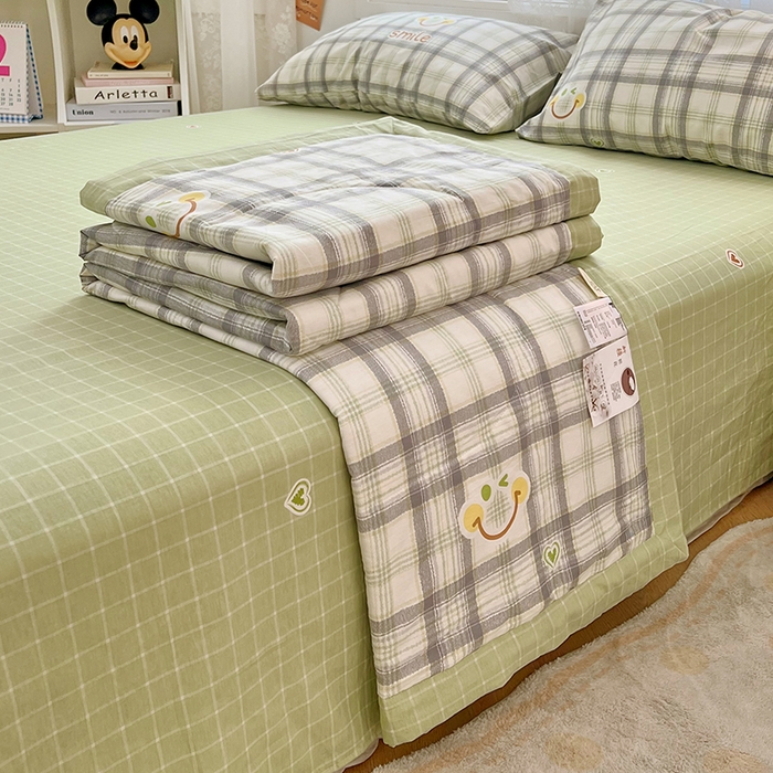 91家纺网 家纺一手货源 找家纺 VIP被业 2026新款新疆棉里外棉全棉空调被夏被夏凉被四件套 人生路