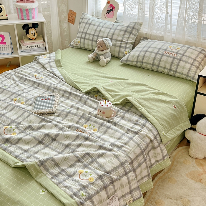 91家纺网 家纺一手货源 找家纺 VIP被业 2026新款新疆棉里外棉全棉空调被夏被夏凉被四件套 人生路