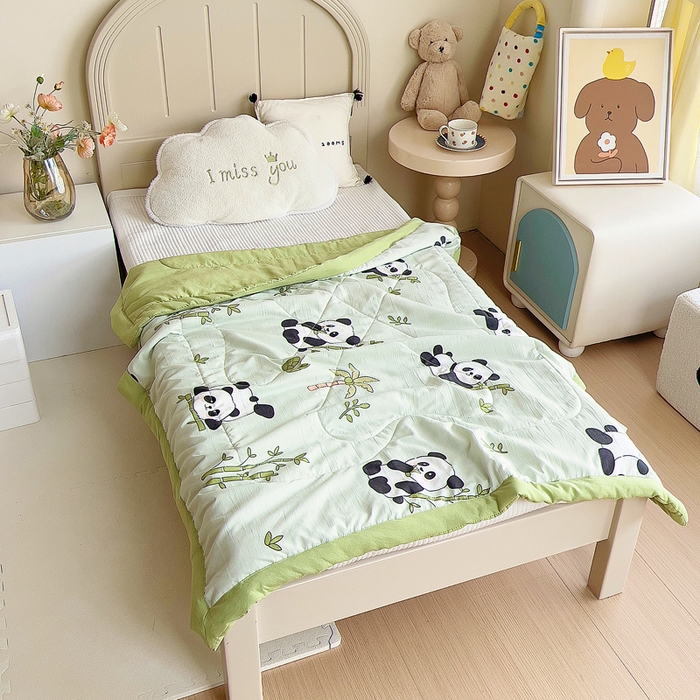 91家纺网 家纺一手货源 找家纺 （总）吉咪兔家纺 2024年新款水洗棉儿童夏凉被婴儿空调被宝宝幼儿园专用大豆芯夏季薄款小被子