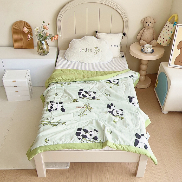 91家纺网 家纺一手货源 找家纺 （总）吉咪兔家纺 2024年新款水洗棉儿童夏凉被婴儿空调被宝宝幼儿园专用大豆芯夏季薄款小被子