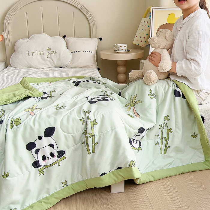 91家纺网 家纺一手货源 找家纺 （总）吉咪兔家纺 2024年新款水洗棉儿童夏凉被婴儿空调被宝宝幼儿园专用大豆芯夏季薄款小被子