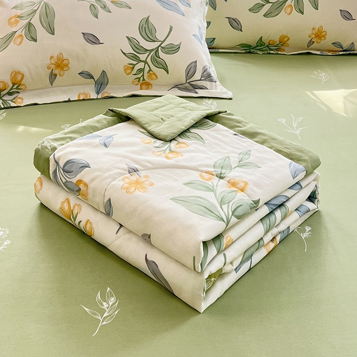 91家纺网 家纺一手货源 找家纺 VIP被业 2026新款新疆棉里外棉全棉空调被夏被夏凉被四件套 若初见