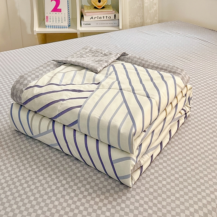 91家纺网 家纺一手货源 找家纺 VIP被业 2026新款新疆棉里外棉全棉空调被夏被夏凉被四件套 少年游