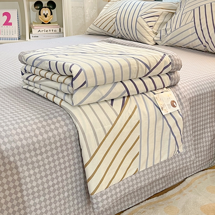 91家纺网 家纺一手货源 找家纺 VIP被业 2026新款新疆棉里外棉全棉空调被夏被夏凉被四件套 少年游