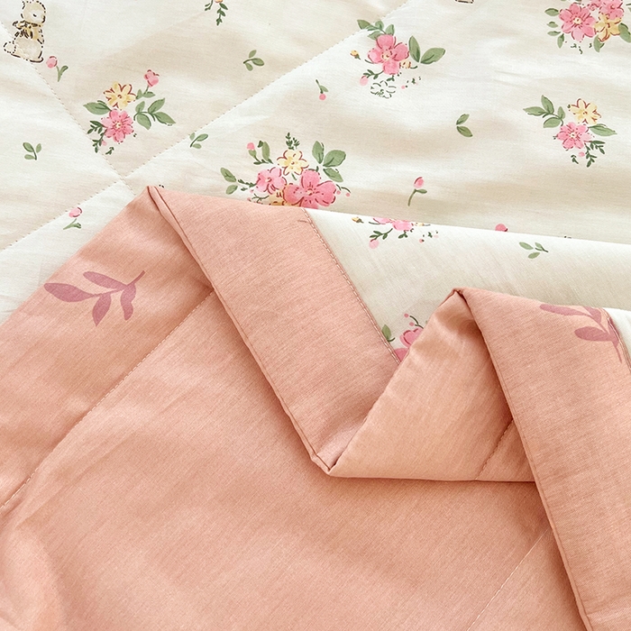 91家纺网 家纺一手货源 找家纺 VIP被业 2026新款新疆棉里外棉全棉空调被夏被夏凉被四件套 桃花诺