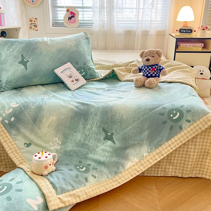 91家纺网 家纺一手货源 找家纺 VIP被业 2026新款新疆棉里外棉全棉空调被夏被夏凉被四件套 星河叹