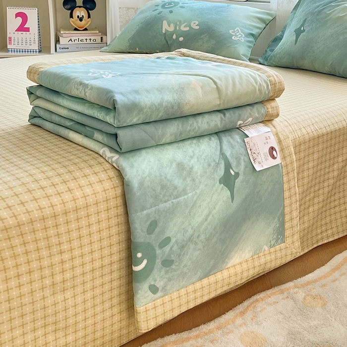 91家纺网 家纺一手货源 找家纺 VIP被业 2026新款新疆棉里外棉全棉空调被夏被夏凉被四件套 星河叹