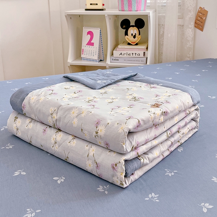 91家纺网 家纺一手货源 找家纺 VIP被业 2026新款新疆棉里外棉全棉空调被夏被夏凉被四件套 烟雨蒙