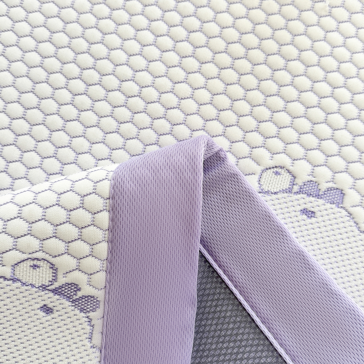 91家纺网 家纺一手货源 找家纺 奇丝雅 2026新款夏季A类冰豆豆凉席冰丝凉席家用冰丝席可机洗水洗单人学生宿舍上下铺寝室 卡皮巴拉-紫