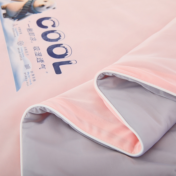 91家纺网 家纺一手货源 找家纺 VIP被业 2026新款西瓜凉感丝夏被夏凉被空调被 浅藕粉