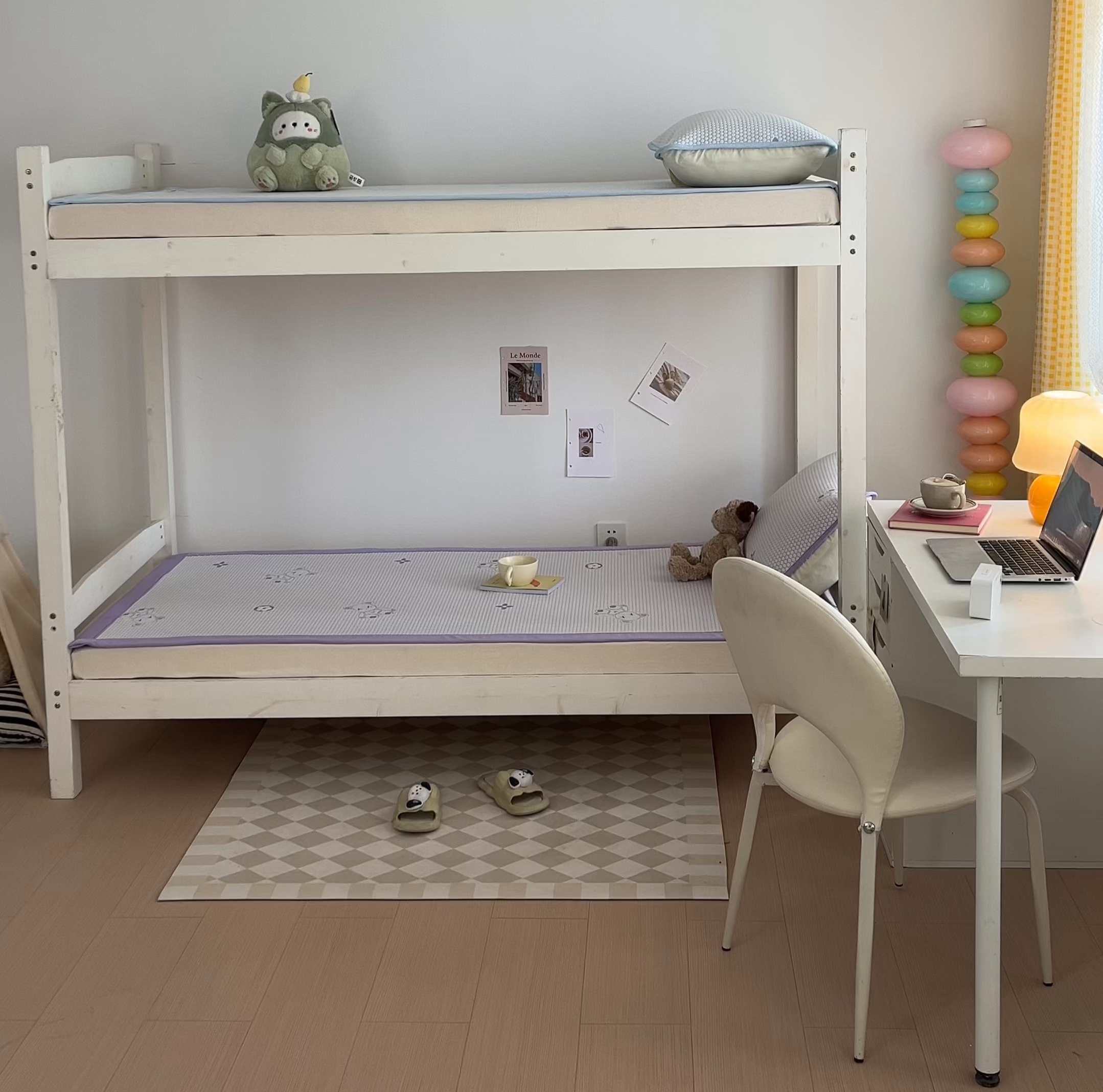 91家纺网 家纺一手货源 找家纺 奇丝雅 2026新款夏季A类冰豆豆凉席冰丝凉席家用冰丝席可机洗水洗单人学生宿舍上下铺寝室 抱抱熊-紫