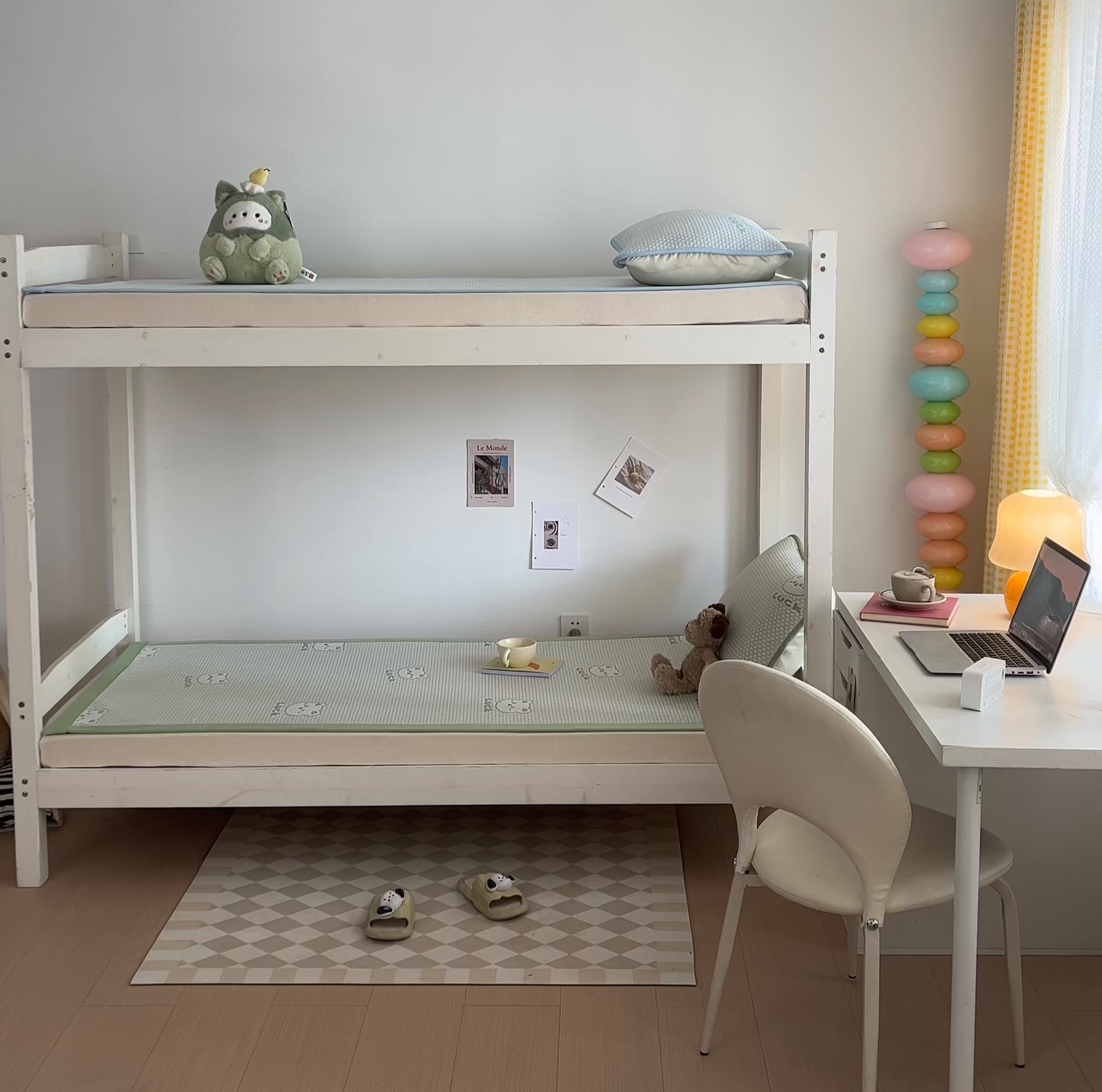 91家纺网 家纺一手货源 找家纺 奇丝雅 2026新款夏季A类冰豆豆凉席冰丝凉席家用冰丝席可机洗水洗单人学生宿舍上下铺寝室 小冰熊-绿