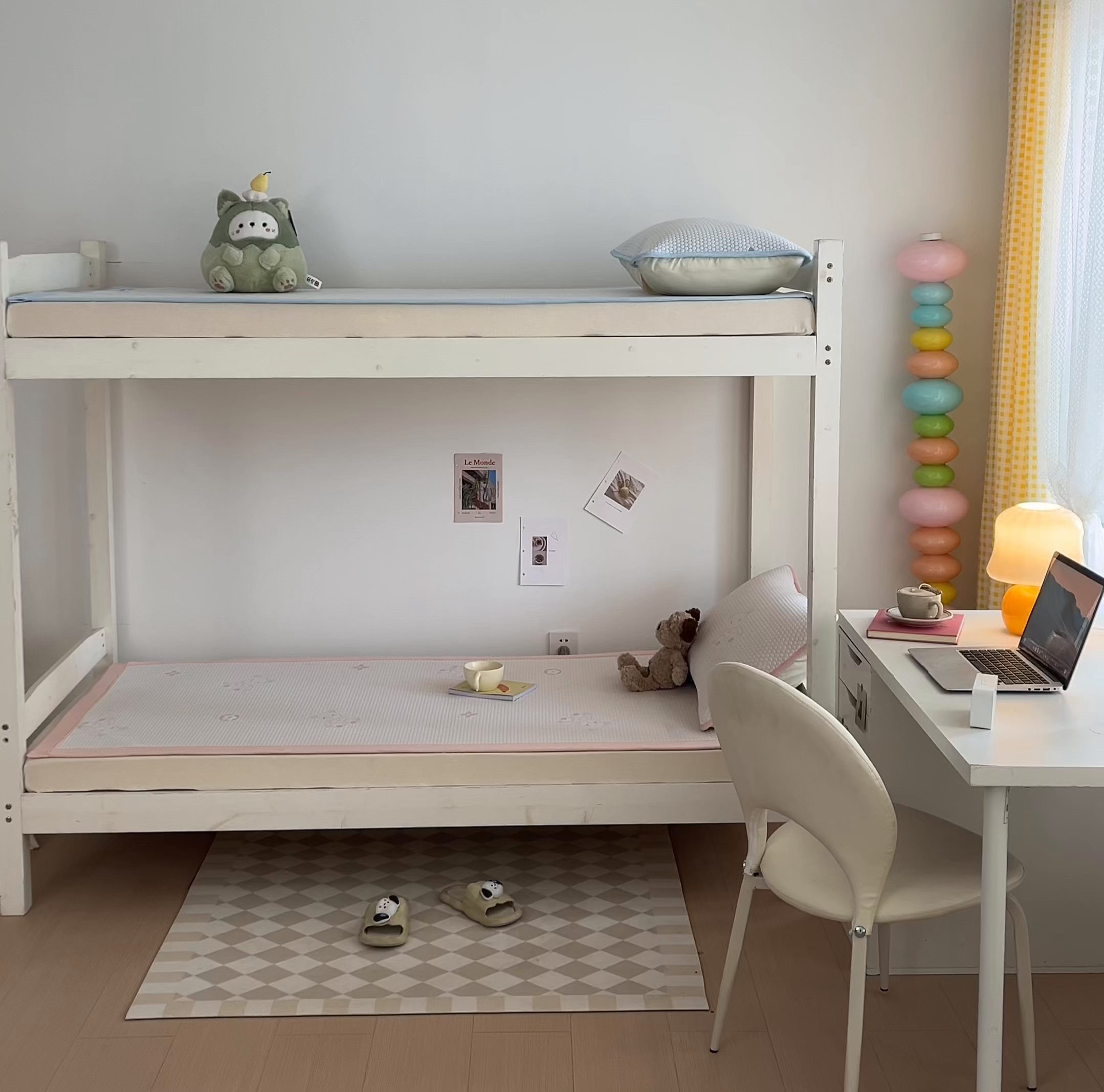 91家纺网 家纺一手货源 找家纺 奇丝雅 2026新款夏季A类冰豆豆凉席冰丝凉席家用冰丝席可机洗水洗单人学生宿舍上下铺寝室 抱抱熊-粉