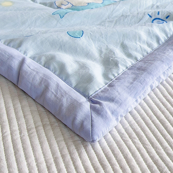 91家纺网 家纺一手货源 找家纺 吉咪兔家纺 2024年新款水洗棉儿童夏凉被婴儿空调被宝宝幼儿园专用大豆芯夏季薄款小被子 可爱兔