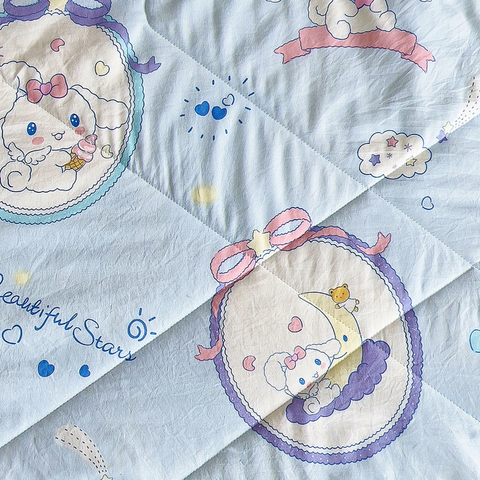 91家纺网 家纺一手货源 找家纺 吉咪兔家纺 2024年新款水洗棉儿童夏凉被婴儿空调被宝宝幼儿园专用大豆芯夏季薄款小被子 可爱兔