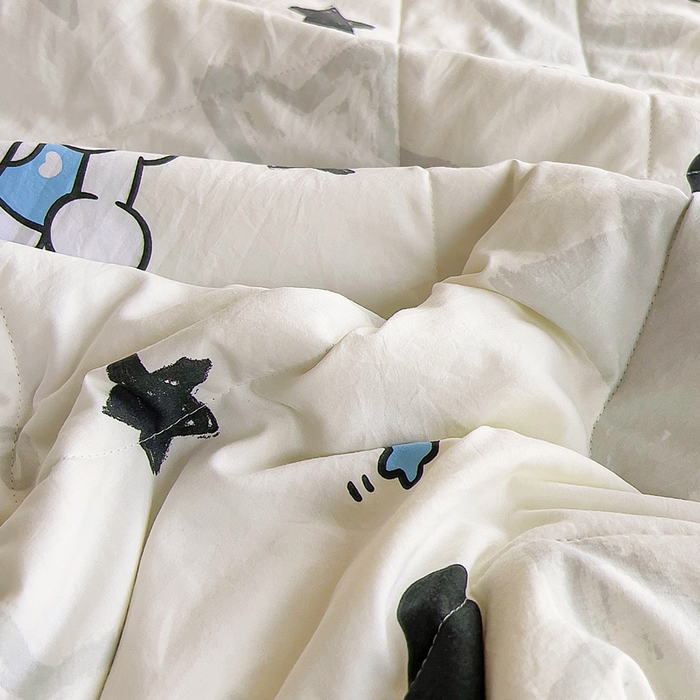 91家纺网 家纺一手货源 找家纺 吉咪兔家纺 2024年新款水洗棉儿童夏凉被婴儿空调被宝宝幼儿园专用大豆芯夏季薄款小被子 可爱狗狗