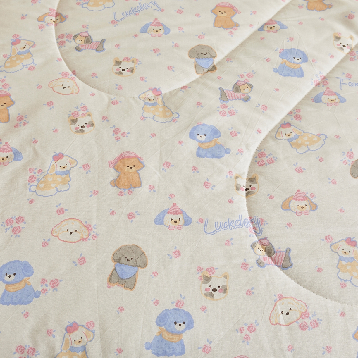 91家纺网 家纺一手货源 找家纺 西域种棉人·千百笠 2026新款A类里外全棉12868夏凉被100%新疆棉纯棉全棉填充印花款空调被夏被 全棉印花 萌犬乐园