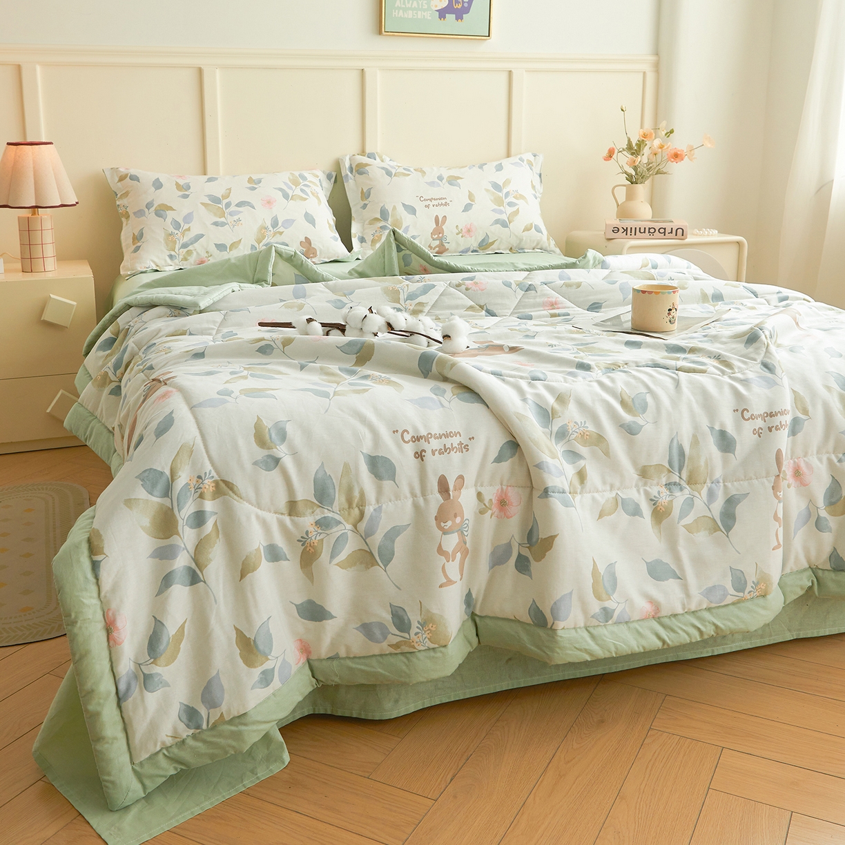 91家纺网 家纺一手货源 找家纺 西域种棉人·千百笠 2026新款A类里外全棉12868夏凉被100%新疆棉纯棉全棉填充印花款空调被夏被 全棉印花 秘境