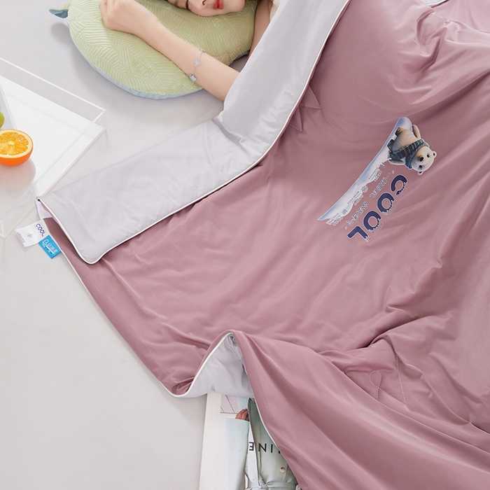 91家纺网 家纺一手货源 找家纺 VIP被业 2026新款西瓜凉感丝夏被夏凉被空调被 香芋紫