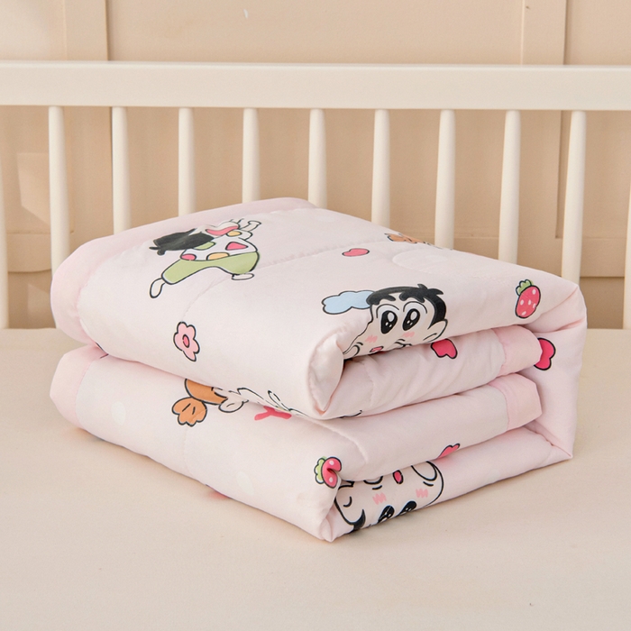 91家纺网 家纺一手货源 找家纺 吉咪兔家纺 2024年新款水洗棉儿童夏凉被婴儿空调被宝宝幼儿园专用大豆芯夏季薄款小被子 开心乐园