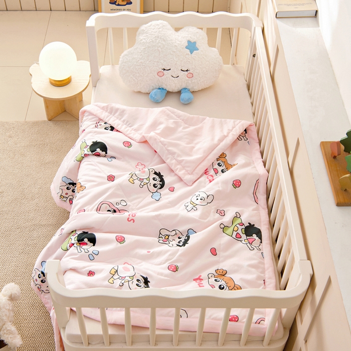 91家纺网 家纺一手货源 找家纺 吉咪兔家纺 2024年新款水洗棉儿童夏凉被婴儿空调被宝宝幼儿园专用大豆芯夏季薄款小被子 开心乐园