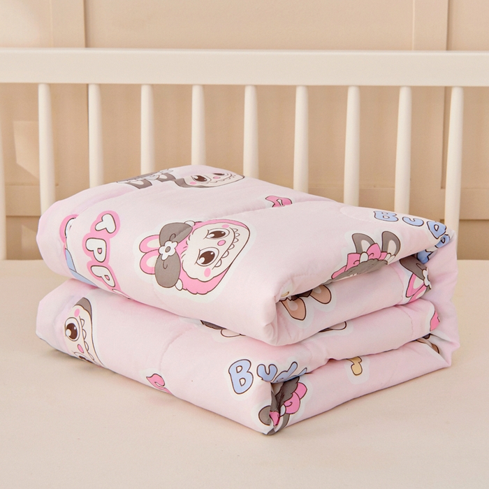 91家纺网 家纺一手货源 找家纺 吉咪兔家纺 2024年新款水洗棉儿童夏凉被婴儿空调被宝宝幼儿园专用大豆芯夏季薄款小被子 梦幻精灵-粉