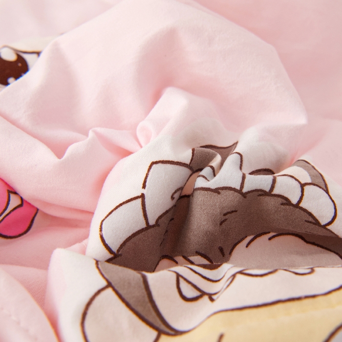 91家纺网 家纺一手货源 找家纺 吉咪兔家纺 2024年新款水洗棉儿童夏凉被婴儿空调被宝宝幼儿园专用大豆芯夏季薄款小被子 梦幻精灵-粉