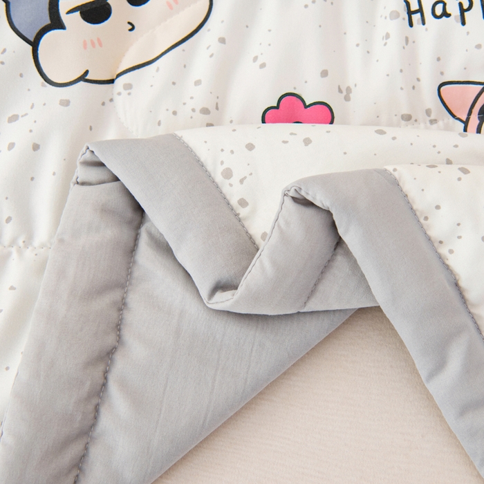 91家纺网 家纺一手货源 找家纺 吉咪兔家纺 2024年新款水洗棉儿童夏凉被婴儿空调被宝宝幼儿园专用大豆芯夏季薄款小被子 顽皮小新