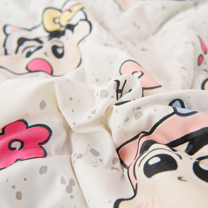 91家纺网 家纺一手货源 找家纺 吉咪兔家纺 2024年新款水洗棉儿童夏凉被婴儿空调被宝宝幼儿园专用大豆芯夏季薄款小被子 顽皮小新