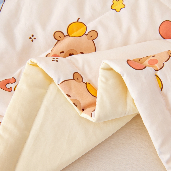 91家纺网 家纺一手货源 找家纺 吉咪兔家纺 2024年新款水洗棉儿童夏凉被婴儿空调被宝宝幼儿园专用大豆芯夏季薄款小被子 小鸭巴拉
