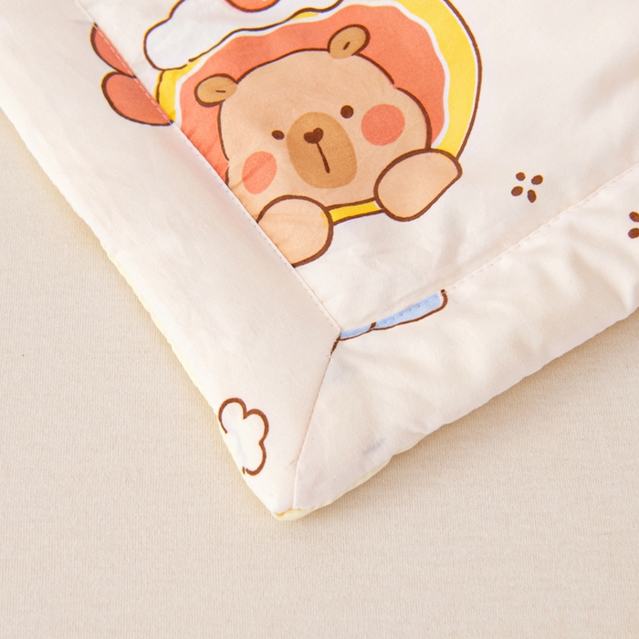 91家纺网 家纺一手货源 找家纺 吉咪兔家纺 2024年新款水洗棉儿童夏凉被婴儿空调被宝宝幼儿园专用大豆芯夏季薄款小被子 小鸭巴拉