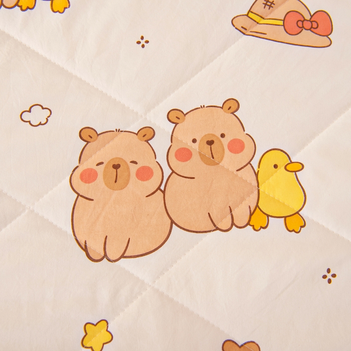 91家纺网 家纺一手货源 找家纺 吉咪兔家纺 2024年新款水洗棉儿童夏凉被婴儿空调被宝宝幼儿园专用大豆芯夏季薄款小被子 小鸭巴拉
