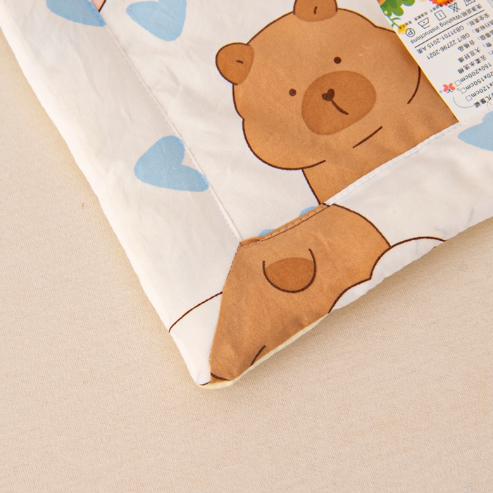 91家纺网 家纺一手货源 找家纺 吉咪兔家纺 2024年新款水洗棉儿童夏凉被婴儿空调被宝宝幼儿园专用大豆芯夏季薄款小被子 星星小熊