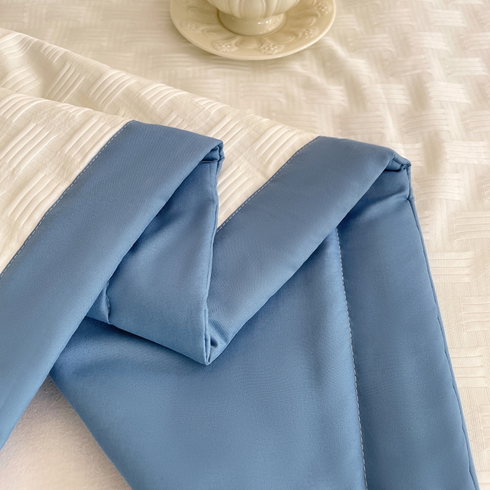 91家纺网 家纺一手货源 找家纺 VIP被业 2026新款A类无印风格棉花夏被夏凉被水洗棉针织棉凉感空调被 海天蓝