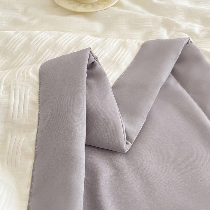 91家纺网 家纺一手货源 找家纺 VIP被业 2026新款A类无印风格棉花夏被夏凉被水洗棉针织棉凉感空调被 慕斯灰