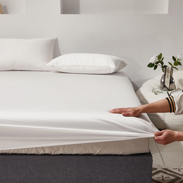 91家纺网 家纺一手货源 找家纺 晶缦家纺 2026新款全棉A类纯棉60支贡缎长绒棉纯色单床笠单品床笠床笠单件 琳琅-本白色