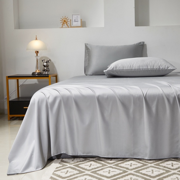 91家纺网 家纺一手货源 找家纺 （总）晶缦家纺 2026新款全棉A类纯棉60支贡缎长绒棉纯色单床单单品床单床单单件