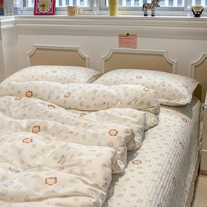 91家纺网 家纺一手货源 找家纺 简一 2026新款全棉床盖四件套缤纷乐园