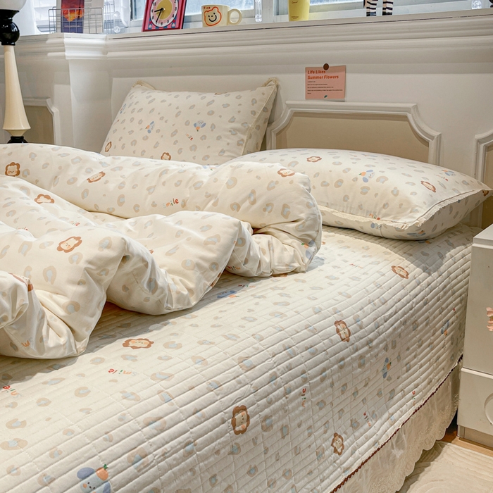 91家纺网 家纺一手货源 找家纺 简一 2026新款全棉床盖四件套缤纷乐园