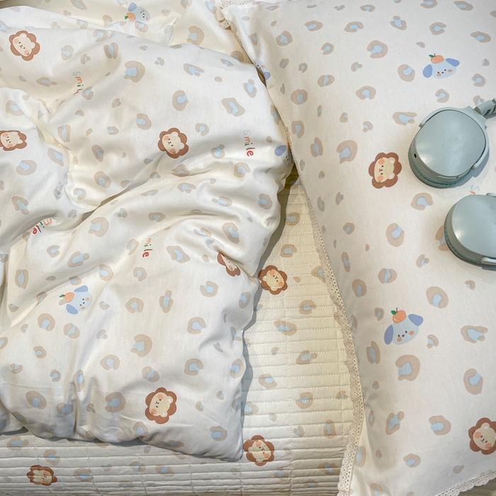 91家纺网 家纺一手货源 找家纺 简一 2026新款全棉床盖四件套缤纷乐园