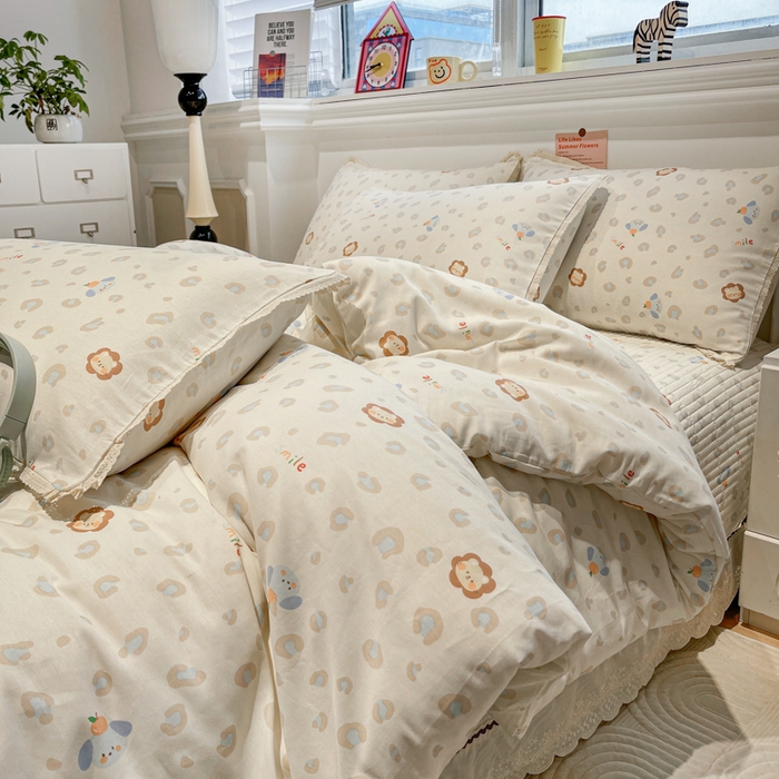 91家纺网 家纺一手货源 找家纺 简一 2026新款全棉床盖四件套缤纷乐园